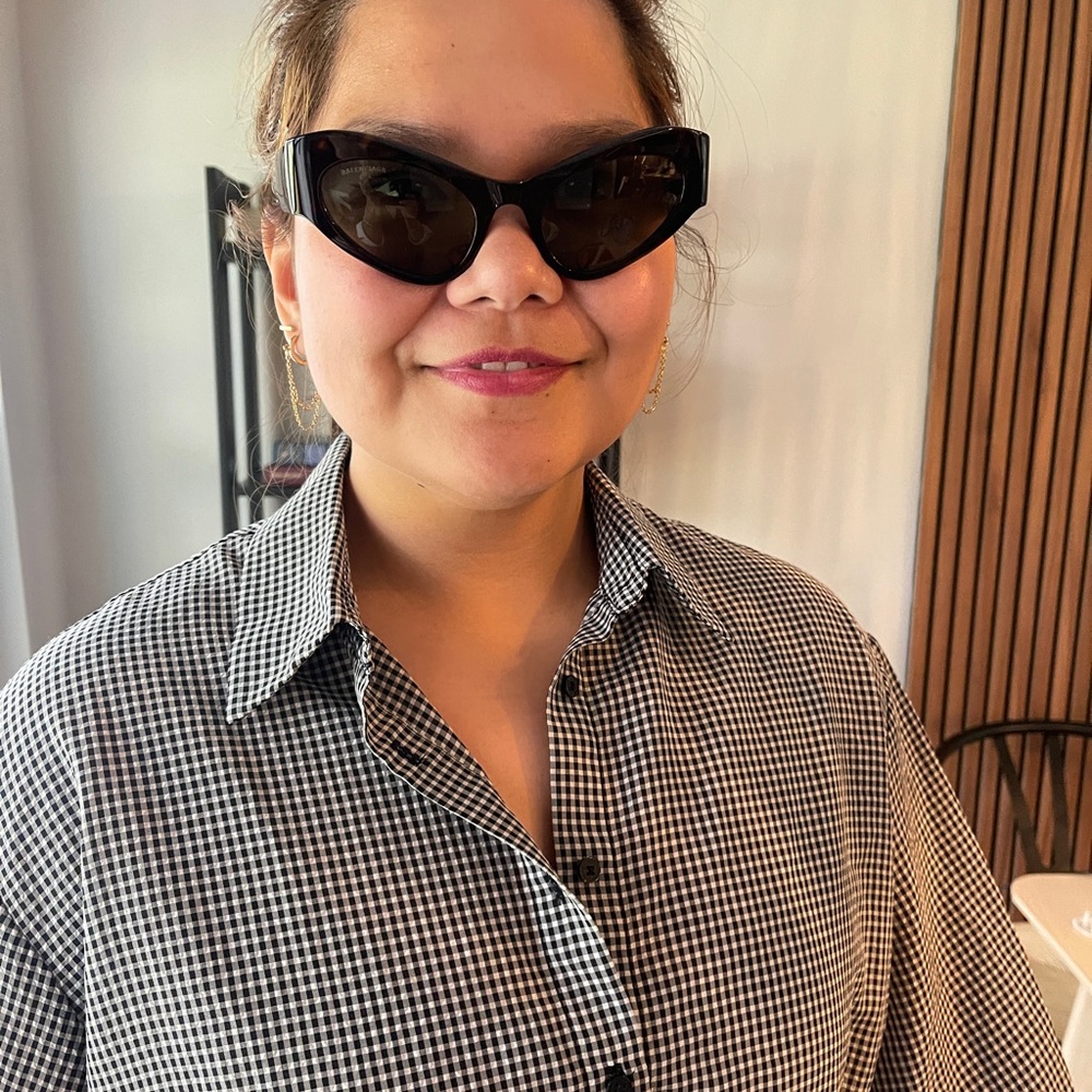 Balenciaga NWT COA Havana Green Tortoise Shell CatEye Sunglasses, Case & Bag - Picture 9 of 17